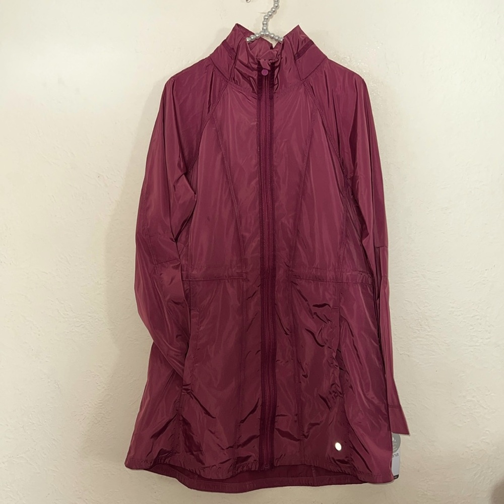 Apana Women's Maroon Lightweight Windbreaker Jacket